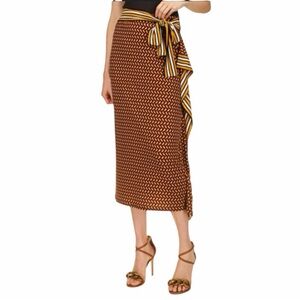 Michael Kors Elegant Geometric Patterned Skirt